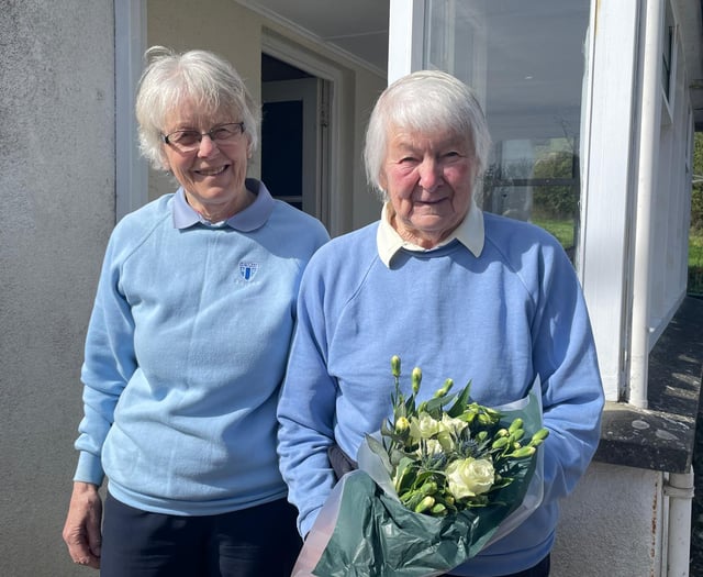 Flowers for Doris (93), who plays at Okehampton Golf Club
