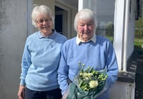 Flowers for Doris (93), who plays at Okehampton Golf Club
