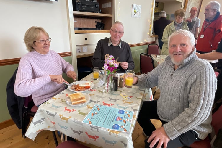 Some of those who enjoyed a breakfast at Coldridge. AQ 8022
