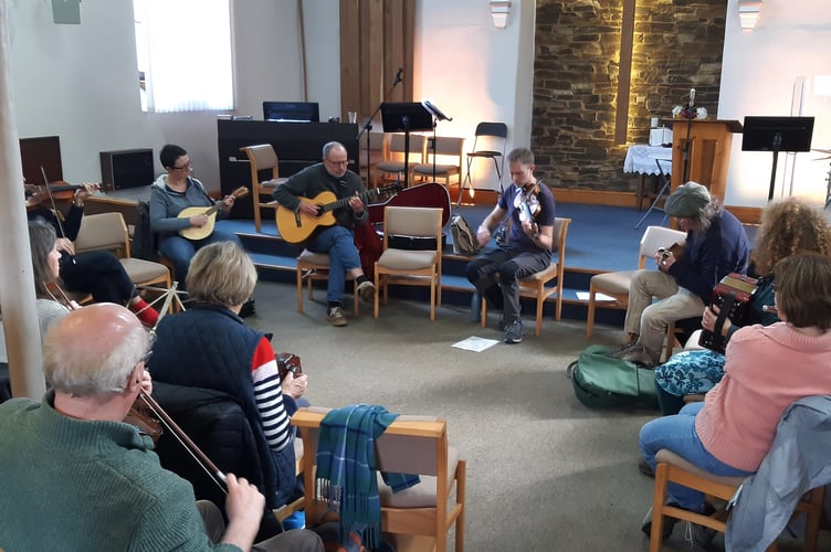 Nick Wyke led the Devon Tunes session.  Image: Kat Blockley