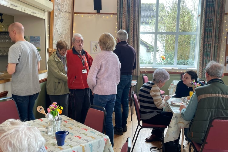 A busy hall for the breakfast at Coldridge. AQ 8014