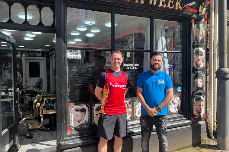 Neil received a free trim and a generous donation from King’s Barbers in Crediton.