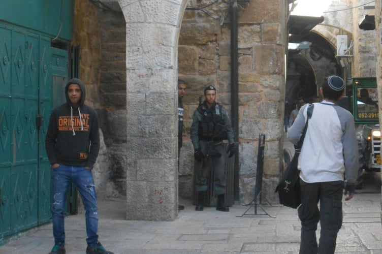 East Jerusalem, the road to Al Aqsa, the Temple Mount.  Image: Liz Brookes-Hocking