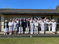 Club President opens the green at Morchard Bishop Bowling Club
