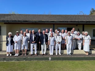 Club President opens the green at Morchard Bishop Bowling Club
