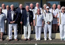 Club President opens the green at Morchard Bishop Bowling Club
