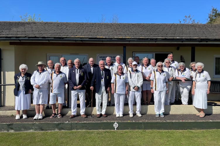Morchard Bishop Bowling Club members before the start of the season. AQ 0544