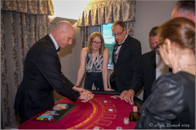 One of the tables at the Casino Night.  Image: Mike Bostock
