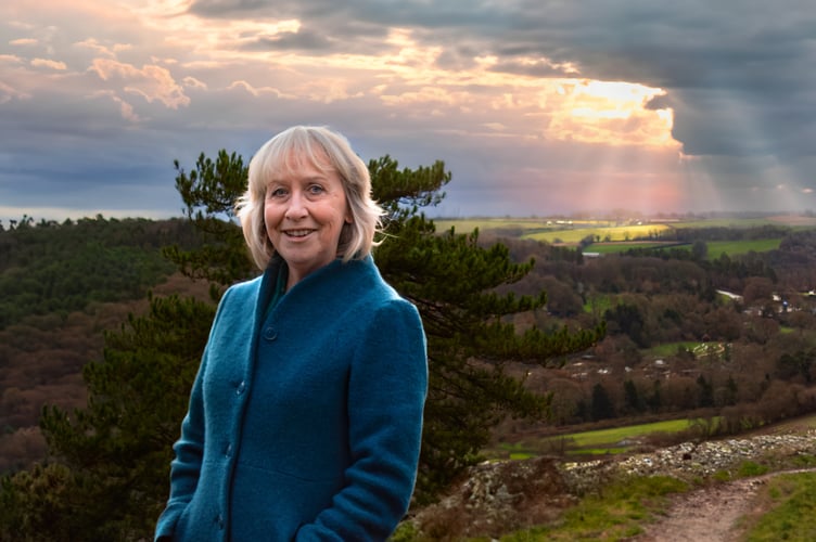Author Liz Shakespeare on Torrington Common.