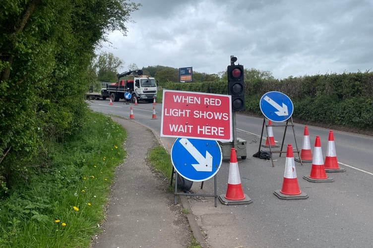 Traffic lights at Exhibition Corner.  AQ 1165