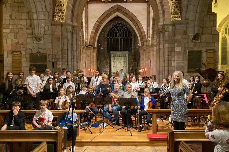 Members of Crediton Youth Orchestra.