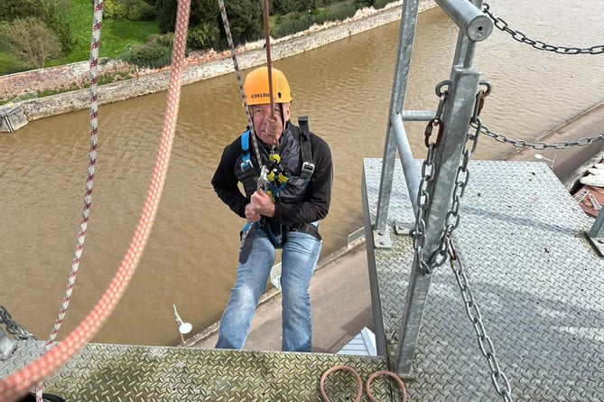 John Lee during some recent abseil training.
