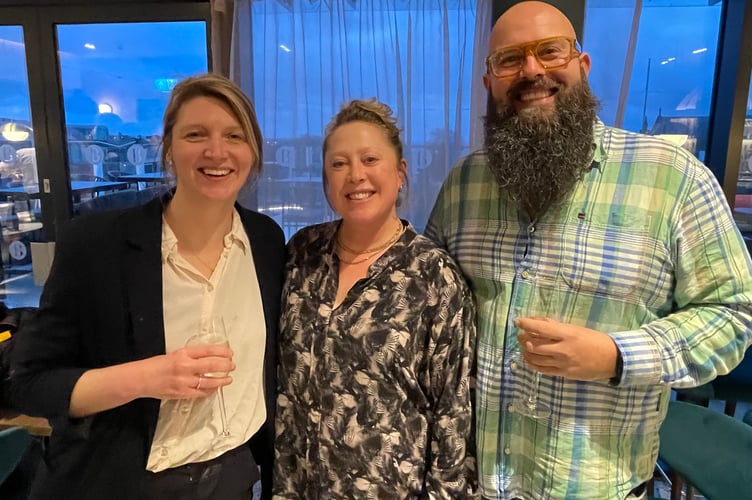 Some of those who attended a reception to launch the abseil event. AQ 7780