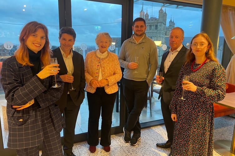 Some of those who attended a reception to launch the abseil event. AQ 7774