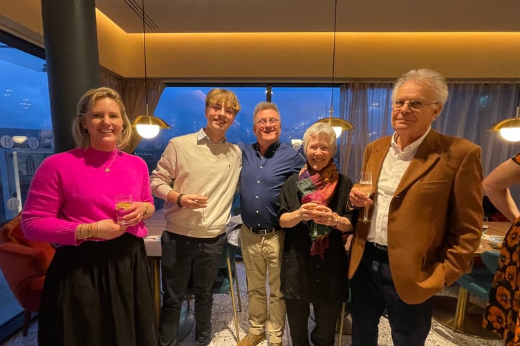 Some of those who attended a reception to launch the abseil event. AQ 7782