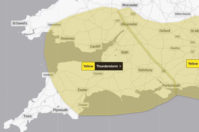 Met Office yellow warning 1 May 2024