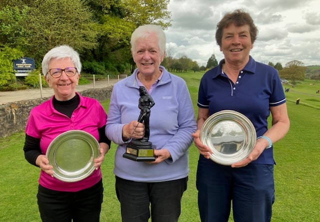 Left to right, Okehampton Golf Club winners, Elaine Marwood, Penny Deakin and Sue Stanbury.
