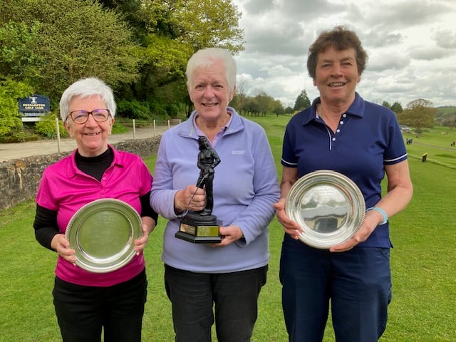 Left to right, Okehampton Golf Club winners, Elaine Marwood, Penny Deakin and Sue Stanbury.
