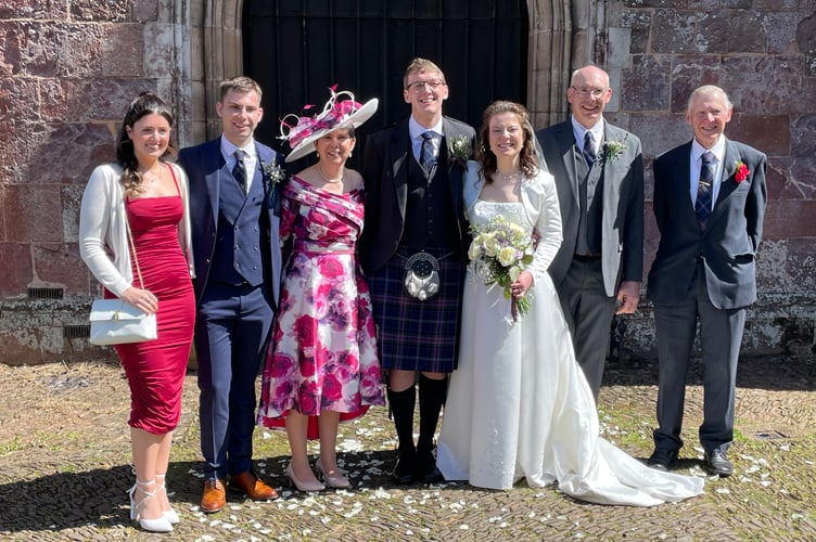 Members of the Stoyle family with Lewis and Catherine.  AQ 0481
