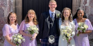 Bishop conducted Lewis and Catherine’s wedding