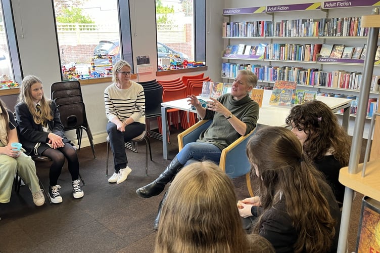 Tanya Landman answering questions