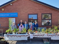 Sun shone on Crediton Garden Club plant sale
