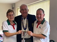 Nikki and Terry won at Morchard Bishop Bowling Club