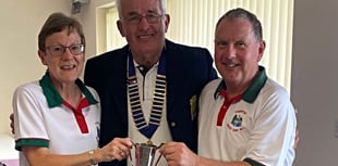 Nikki and Terry won at Morchard Bishop Bowling Club