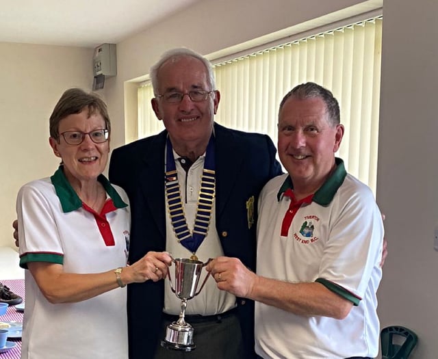 Nikki and Terry won at Morchard Bishop Bowling Club