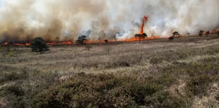 Farmland wildfire warning