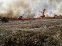 Farmland wildfire warning