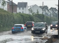Torrential rain causes flood disruption in Crediton
