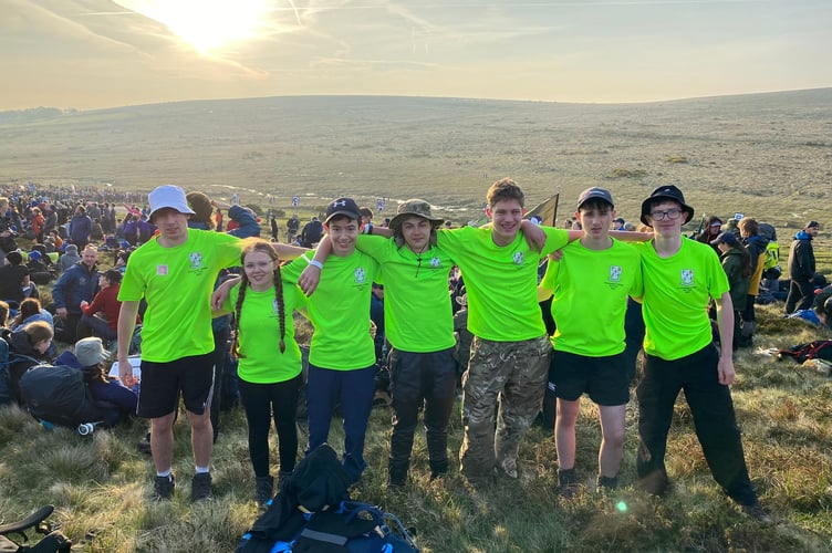 From Chulmleigh College, Jamie Curtis, Jess Curtis, Sam Cummings, Freddie Purkiss, Josh Keefe and George Cook.