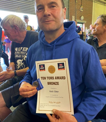 Keith Baker (Chair of Governors at QE) also received an award for 10 years’ voluntary service to Ten Tors.
