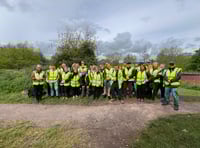 Ernest Jackson staff help out in Sandford