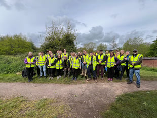 Ernest Jackson staff help out in Sandford
