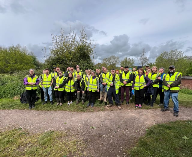 Ernest Jackson staff help out in Sandford