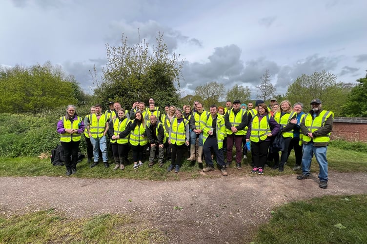 Ernest Jackson staff who volunteered with the Spring Makeover at Sandford Millennium Green.