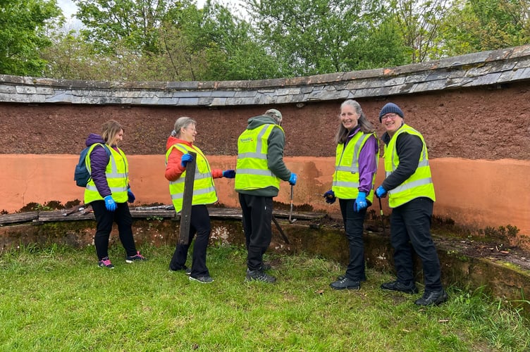 Ernest Jackson volunteers helping with the Spring Makeover at Sandford Millennium Green.