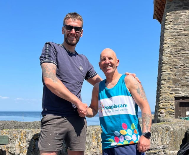 Crediton man raises £3,500 for charity that looked after dying mum 
