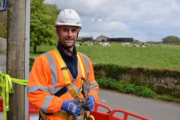 An Openreach engineer.
