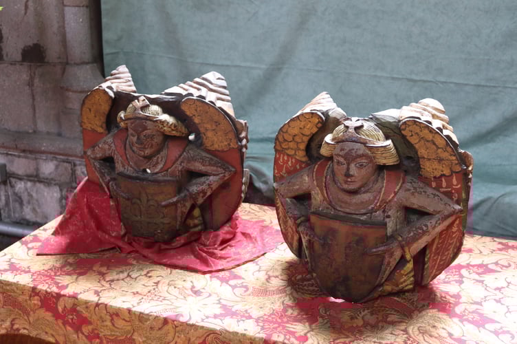 Medieval angel interior roof bosses