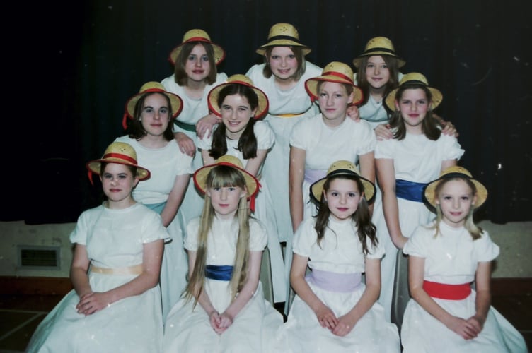 February 2001 Some of the cast of ANTS production of 'Cinderella' DSC00162