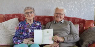 Crediton couple celebrate 70th wedding anniversary