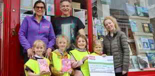 Crediton bookshop’s donation to local pre-school 