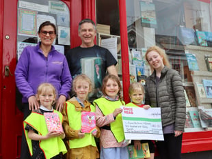 Crediton bookshop’s donation to local pre-school 