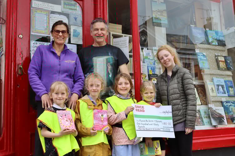 Jim of Once Read with Jo Douglas, rear left, of Kidz Star Club