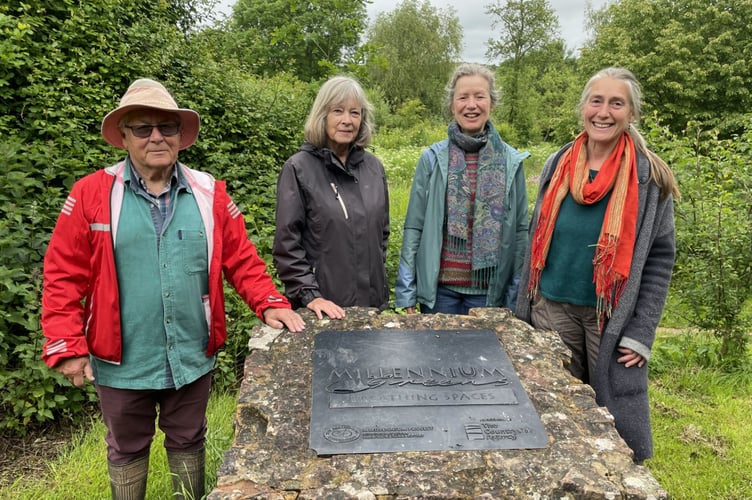 Organisers of An Inspirational Family Day, from left, Sandford Millennium Green committee chair Charlie Werner, Di Martin, Louise Webb and Claire Amos. AQ 3433