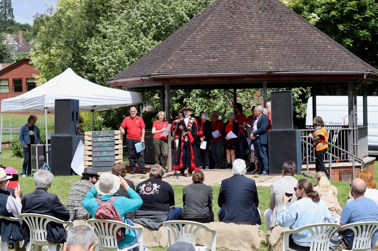 Town Crier Kevin Payne opening the event