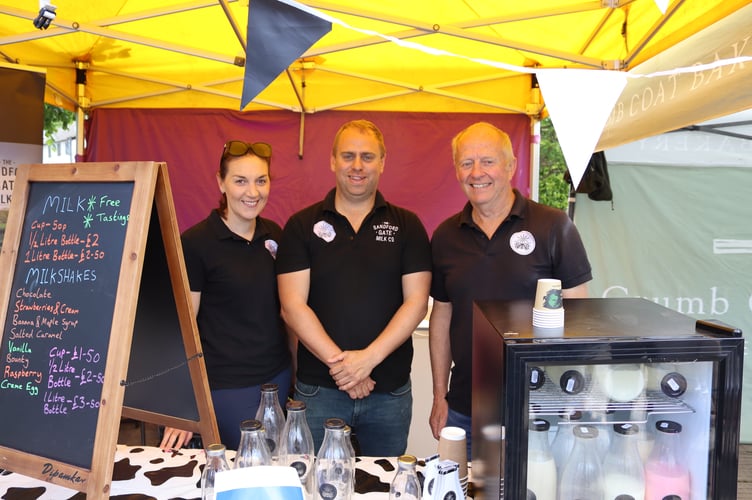Danielle, Jack and Dave Munday of Sandford Gate Milk Co